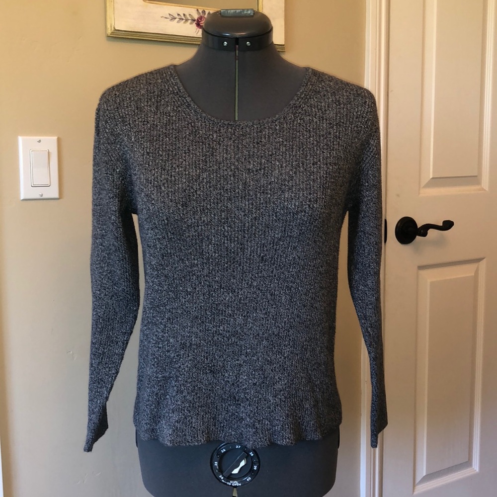 Liz Claiborne Black and White Tweed Sweater